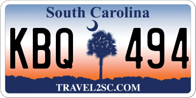 SC license plate KBQ494