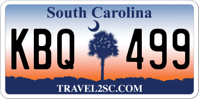 SC license plate KBQ499
