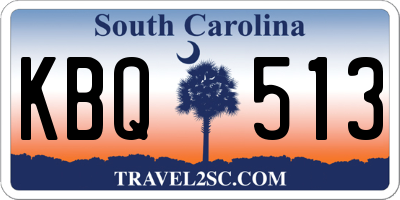 SC license plate KBQ513