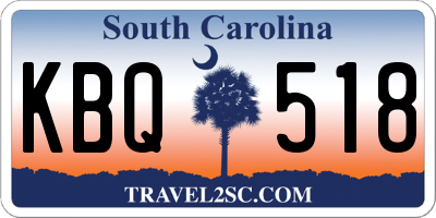 SC license plate KBQ518