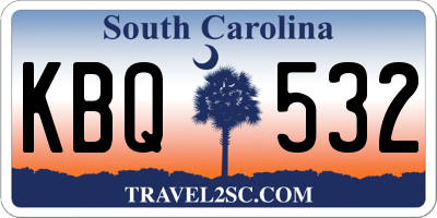 SC license plate KBQ532