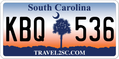 SC license plate KBQ536