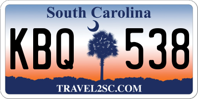SC license plate KBQ538