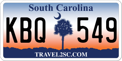 SC license plate KBQ549