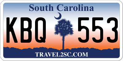 SC license plate KBQ553