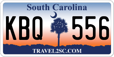 SC license plate KBQ556
