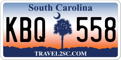 SC license plate KBQ558