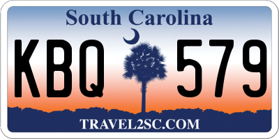 SC license plate KBQ579