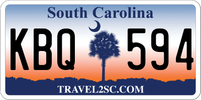 SC license plate KBQ594