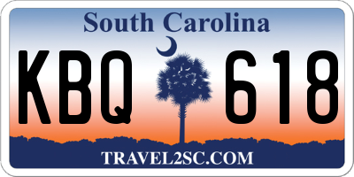 SC license plate KBQ618