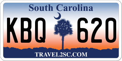 SC license plate KBQ620