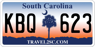 SC license plate KBQ623