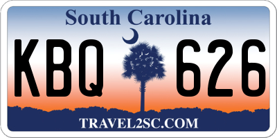 SC license plate KBQ626