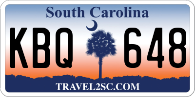 SC license plate KBQ648