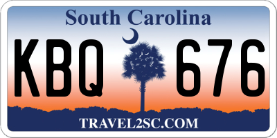 SC license plate KBQ676