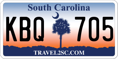 SC license plate KBQ705