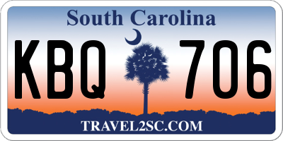 SC license plate KBQ706