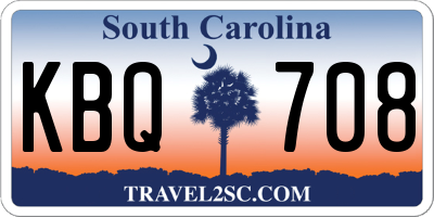 SC license plate KBQ708