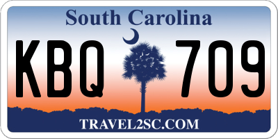 SC license plate KBQ709
