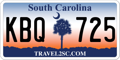 SC license plate KBQ725