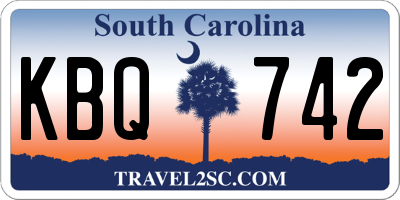 SC license plate KBQ742