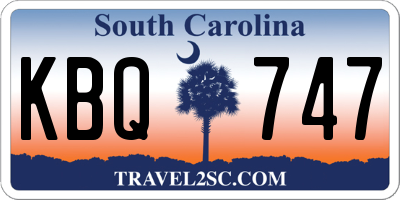 SC license plate KBQ747