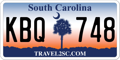 SC license plate KBQ748