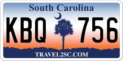 SC license plate KBQ756