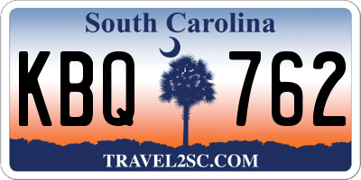 SC license plate KBQ762