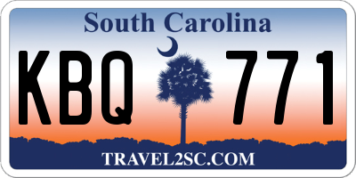 SC license plate KBQ771