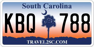 SC license plate KBQ788