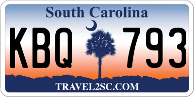 SC license plate KBQ793