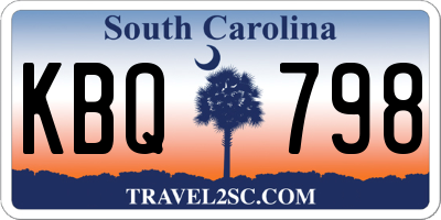 SC license plate KBQ798