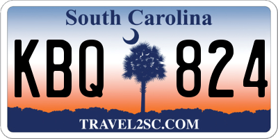 SC license plate KBQ824
