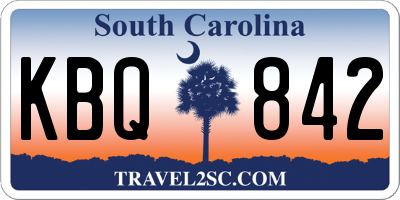 SC license plate KBQ842