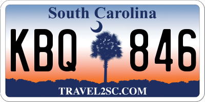 SC license plate KBQ846