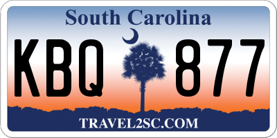 SC license plate KBQ877