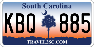 SC license plate KBQ885