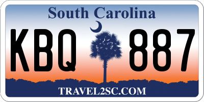 SC license plate KBQ887