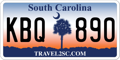 SC license plate KBQ890