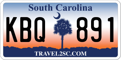 SC license plate KBQ891