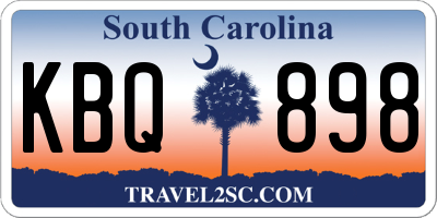 SC license plate KBQ898