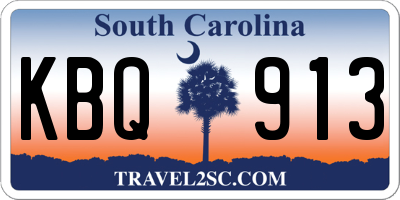SC license plate KBQ913
