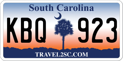 SC license plate KBQ923