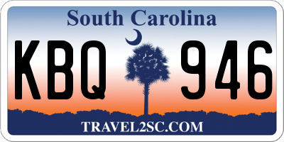 SC license plate KBQ946