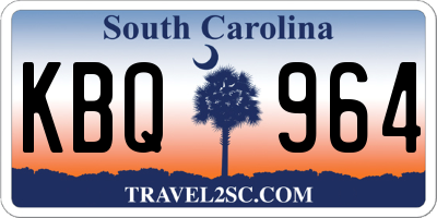 SC license plate KBQ964