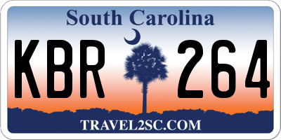 SC license plate KBR264