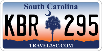SC license plate KBR295