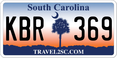 SC license plate KBR369