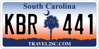 SC license plate KBR441